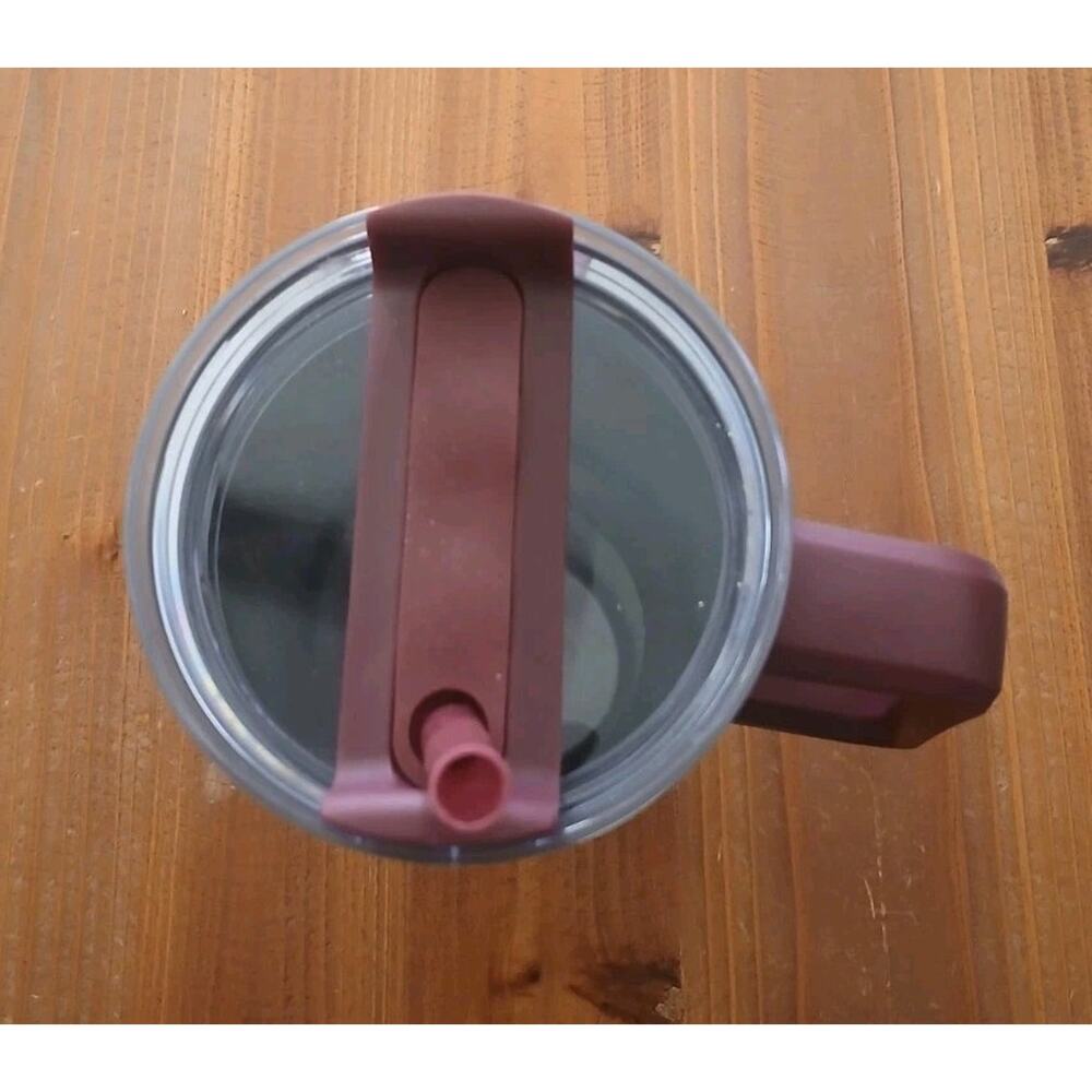 Hobby Lobby Glossy Stainless Steel Fall Tumbler Rustic Autumn Burgundy 42 oz - Picture 8 of 10